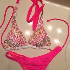 Victoria Secret sequin Bikini sz Small